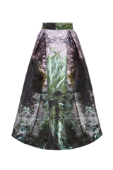 Faltenrock aus Duchesse mit Motiv Deep Green aus der Art Edition