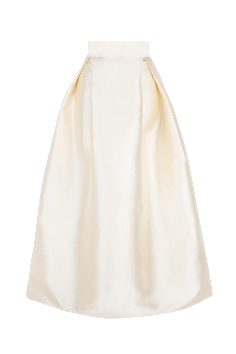 Knöchellanger Faltenrock aus der Bridal Edition aus Duchesse in Vanilla