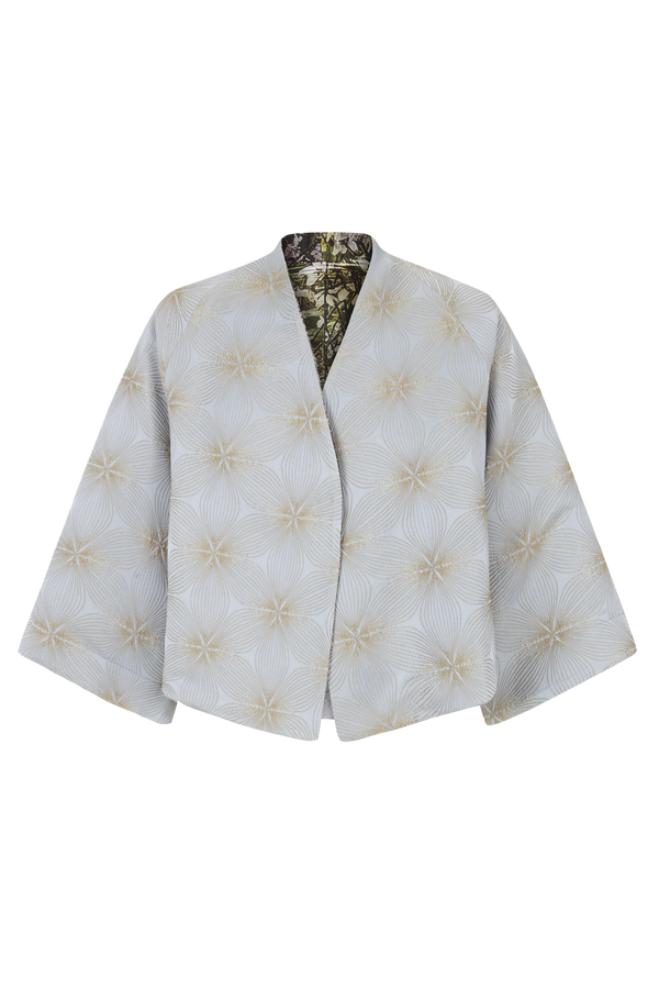 wendbare kurze Jacke im Bolero Stil mit Raglan Arm in Motiv Japanese Garden der Art Edition